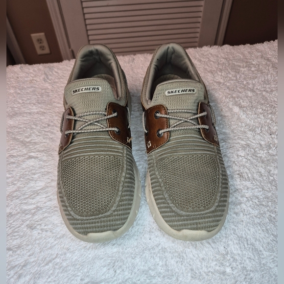 Skechers Men's Brown and Tan Boat Shoes - Picture 2 of 7